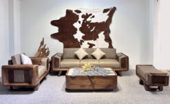 Sofa Gỗ Tay Da 2025